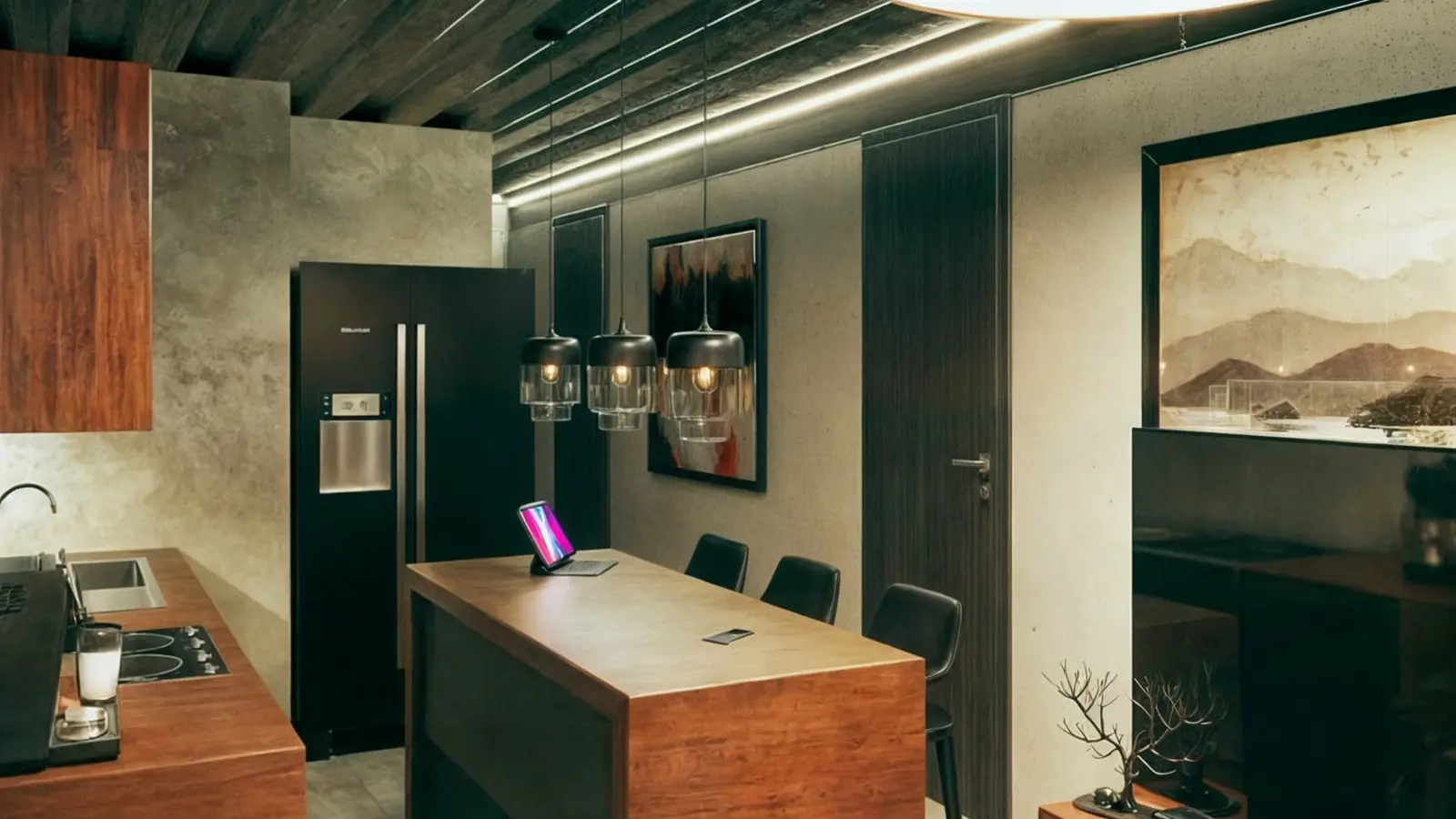 Render de la estancia del Modelo Cristal A