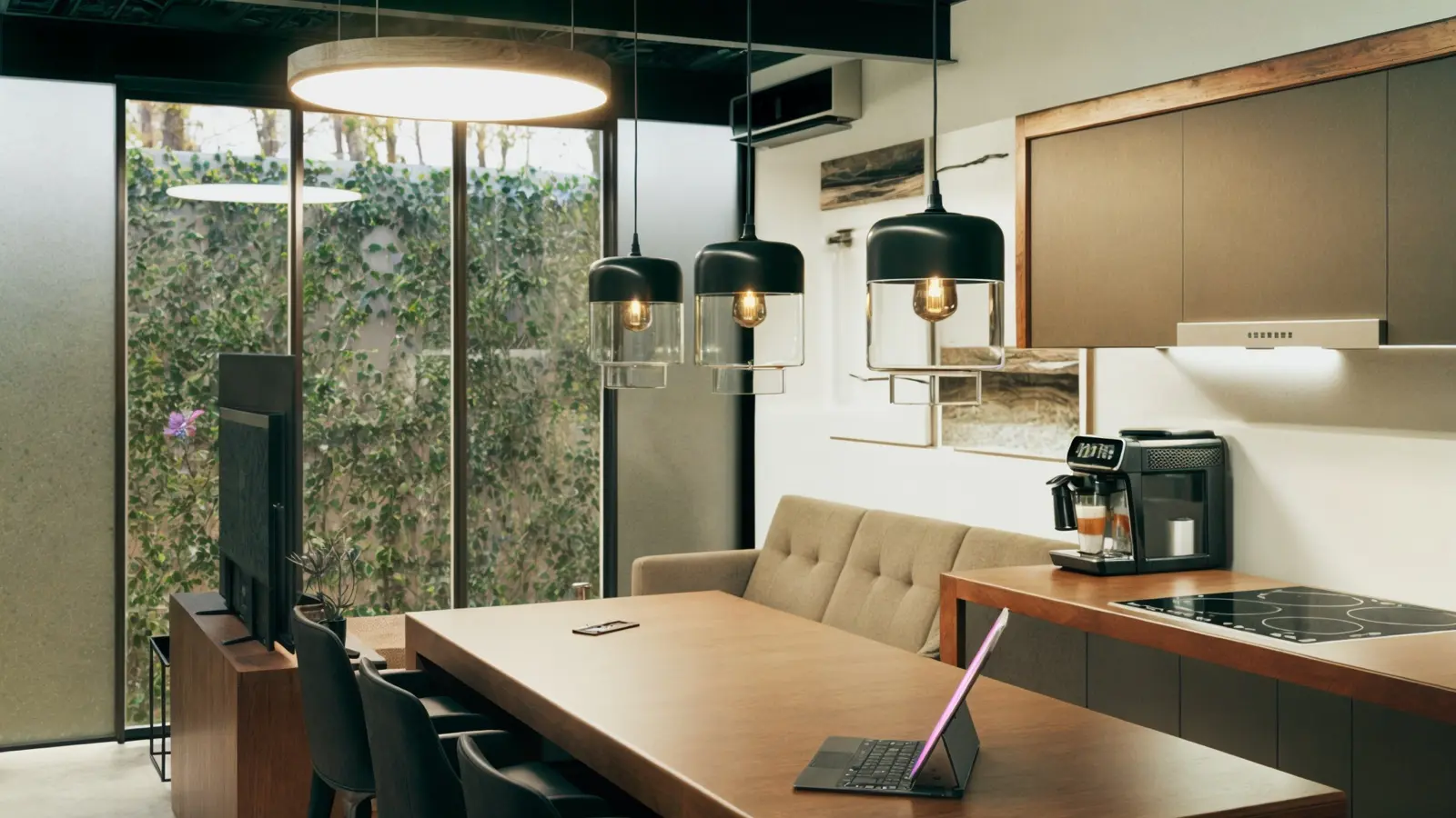 Render de la cocina del Modelo Cristal A