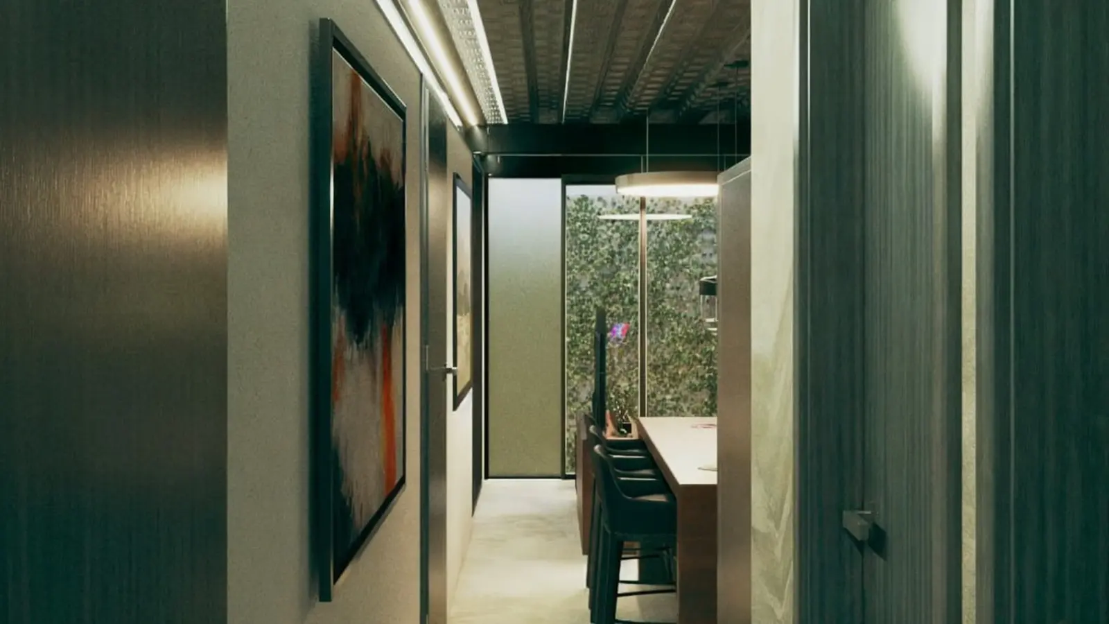 Render del baño del Modelo Cristal A