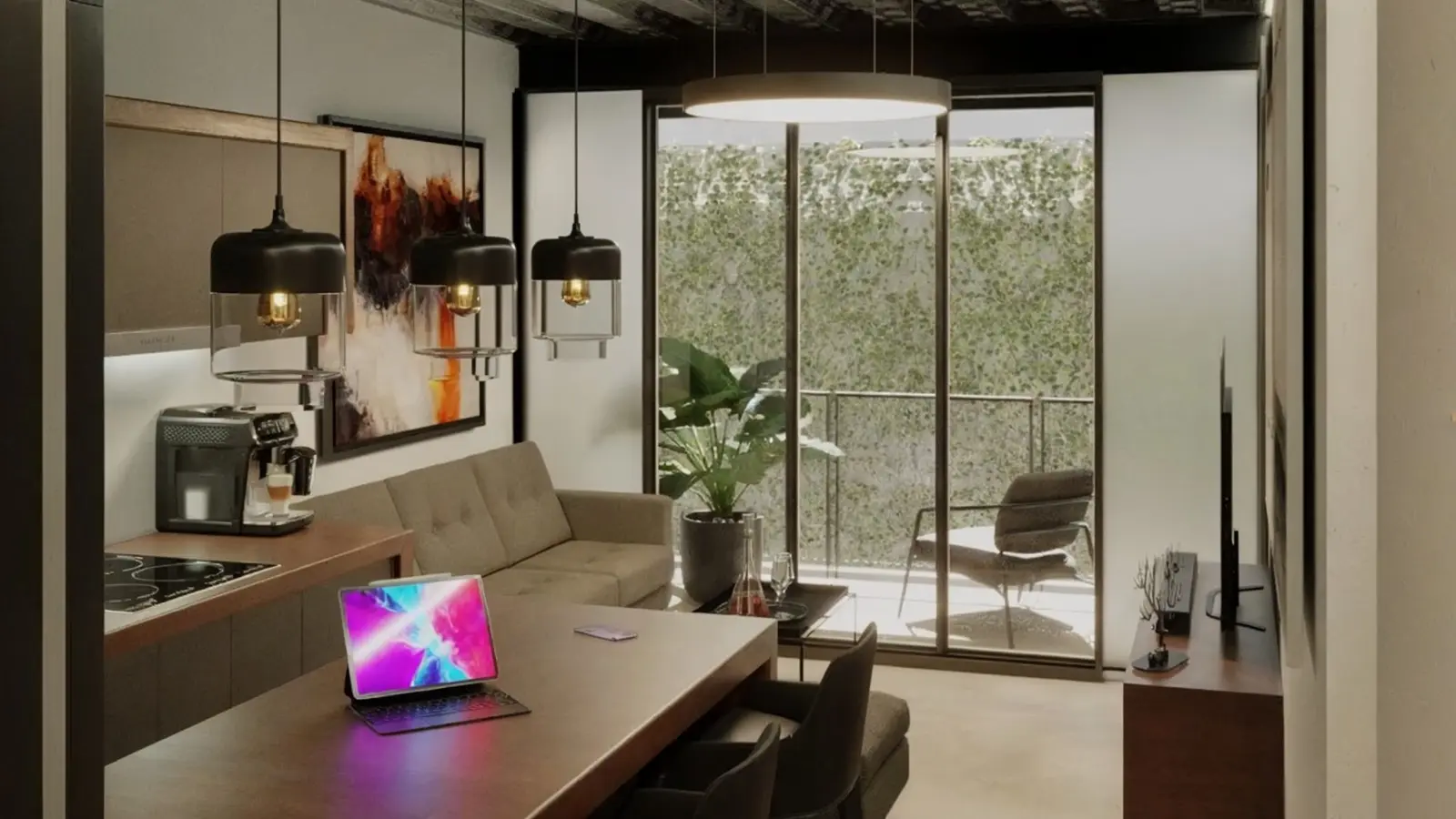 Render del baño del Modelo Cristal B